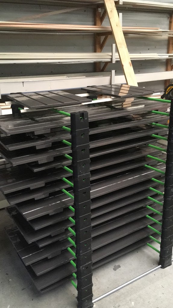 Vensters boerderij geschilderd